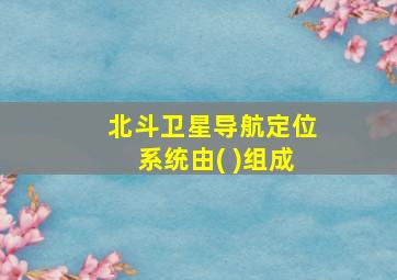 北斗卫星导航定位系统由( )组成